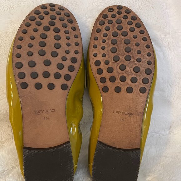 Tory Burch Ballet Loafer Mustard Patent Leather Size: 8 - Picture 13 of 16